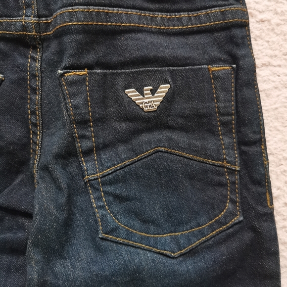 Armani junior jeans with. Front and back embellished logo 4A - Picture 11 of 13